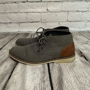 Steve Madden Men's Gray Fabric Chukka Boots, Size 8.5, Pre-owned